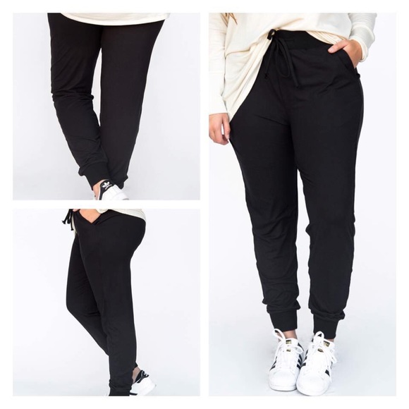 Agnes & Dora Pants - A&D Joggers BLACK**SIZES ADDED**